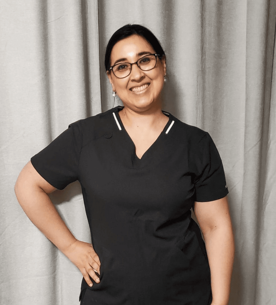 Portrait of Karina Martinez, a professional masseuse